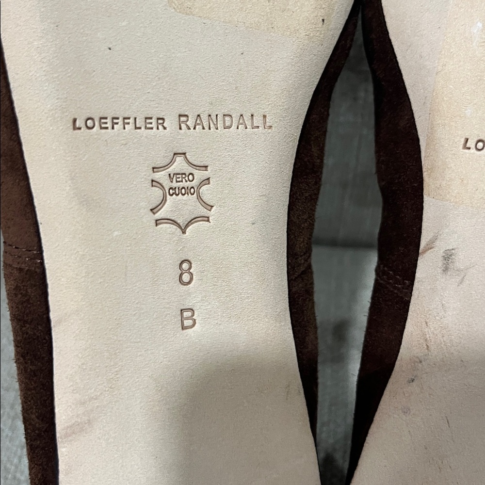 NEW Loeffler Randall Leonie Espresso Suede Ballet Flat Size 8 - Picture 7 of 7
